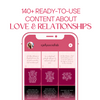 Relationship & Dating Coach Content / Coaching Instagram Canva Templates / with REAL content and captions!
