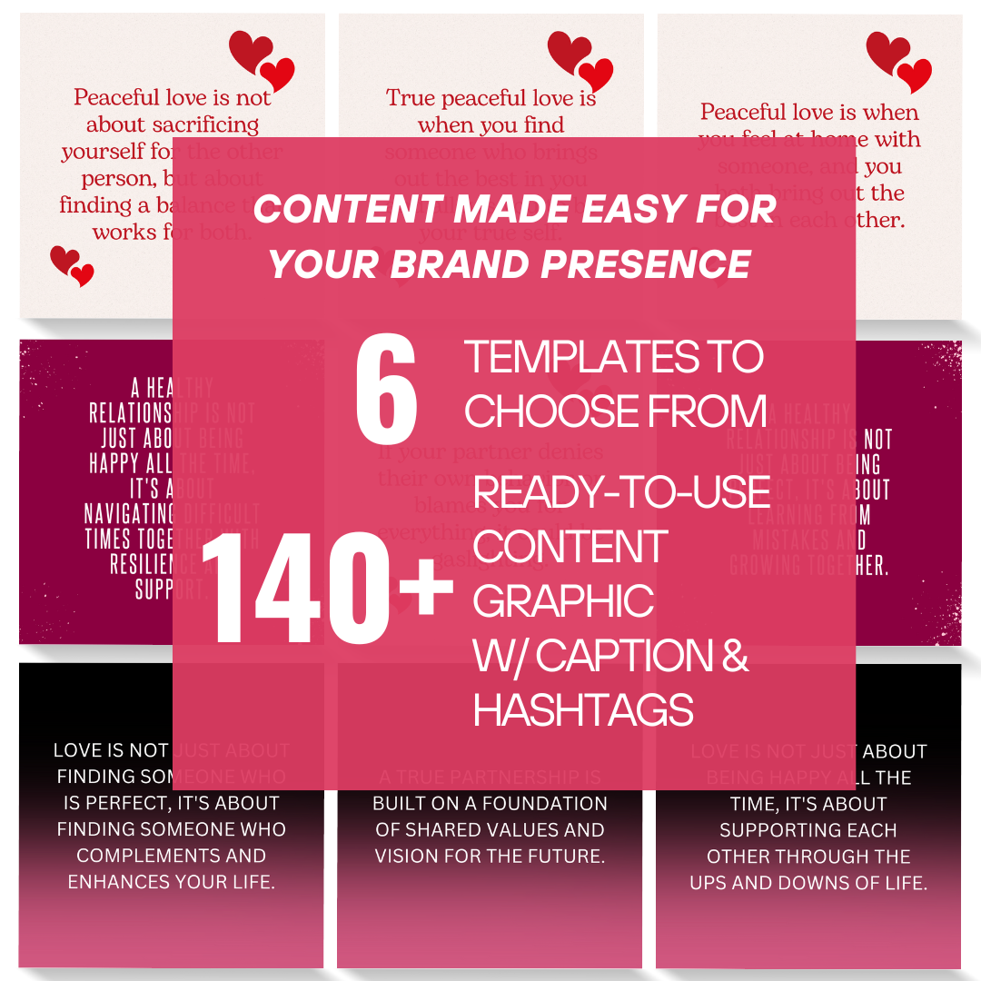 Relationship & Dating Coach Content / Coaching Instagram Canva Templates / with REAL content and captions!