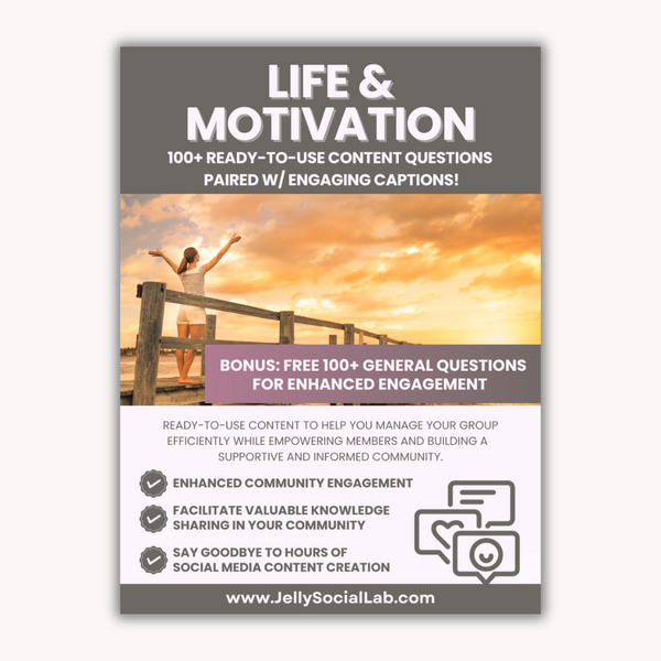 Life & Motivation Discussion Power Pack: 100 Questions & Captions