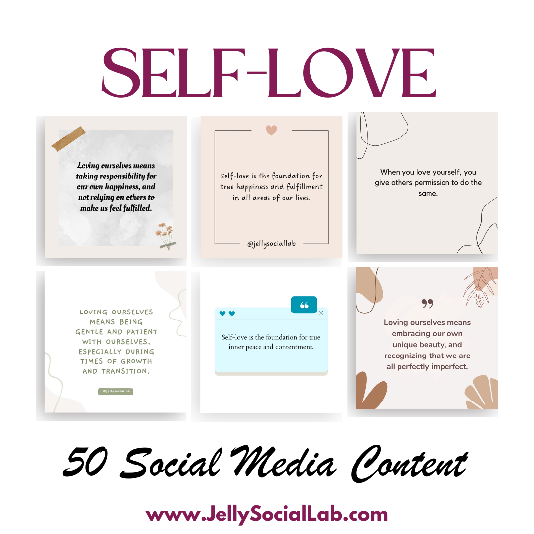 Self-love Coaching Social Media Canva Template | For Mental Health Coach, Coaching Business | IG Template | Content Template