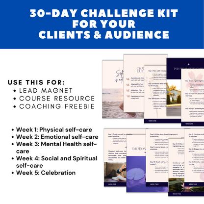 30-Day Challenge Kit Lead Magnet - Course Content for Coaches - Ebook Template